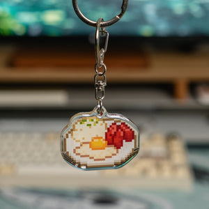 Longanisa Pixel Food Acrylic Charm