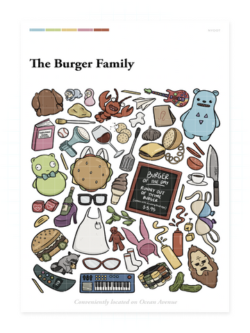 Burger Family - Mini Print