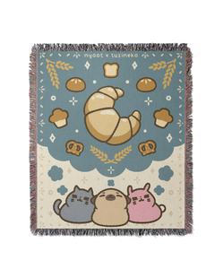 "Croissant Moon" Woven Blanket - Tuzineko x Nyoot Collab