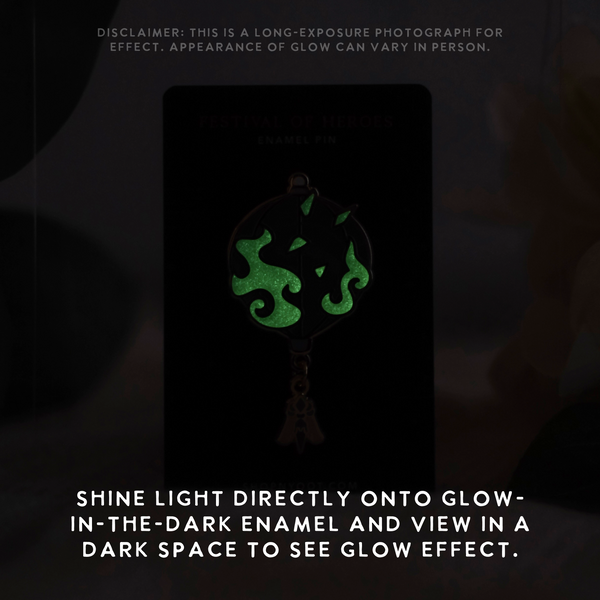 Xiao (Glow-in-the-Dark) - Lantern Enamel Pin