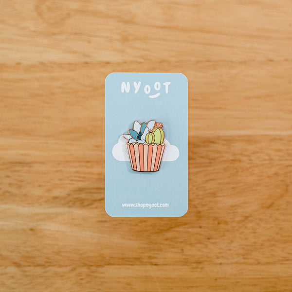 Succulent Cupcake Enamel Pin