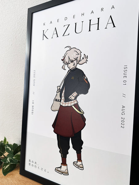 Kazuha - Gold Foil Art Print