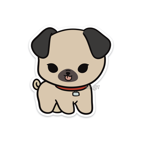 Mlem Pug Sticker