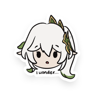 Nahida "I wonder..." Sticker