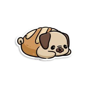 Pug Loaf Sticker