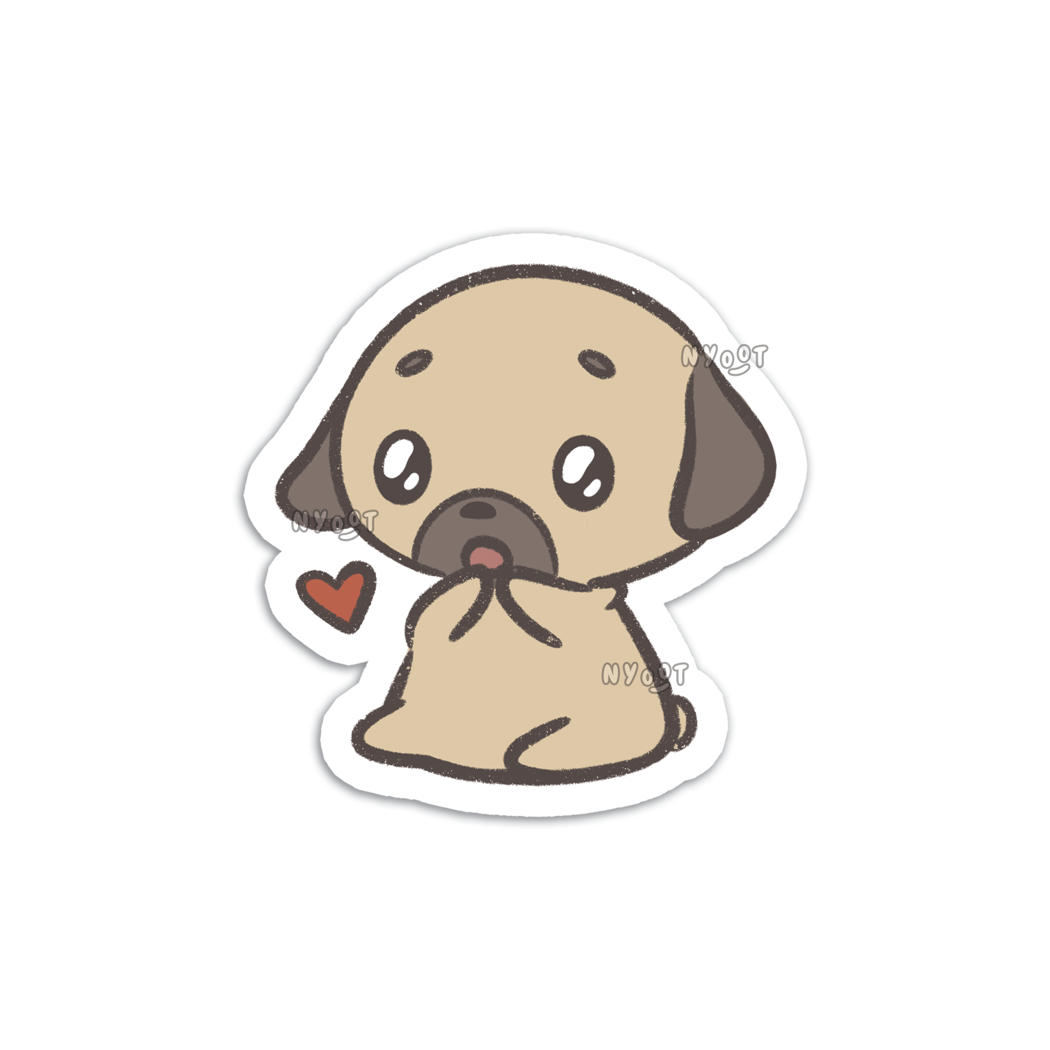 Soo Cute Pug Sticker